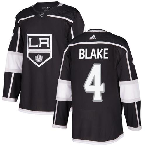 Adidas Men Los Angeles Kings #4 Rob Blake Black Home Authentic Stitched NHL Jersey